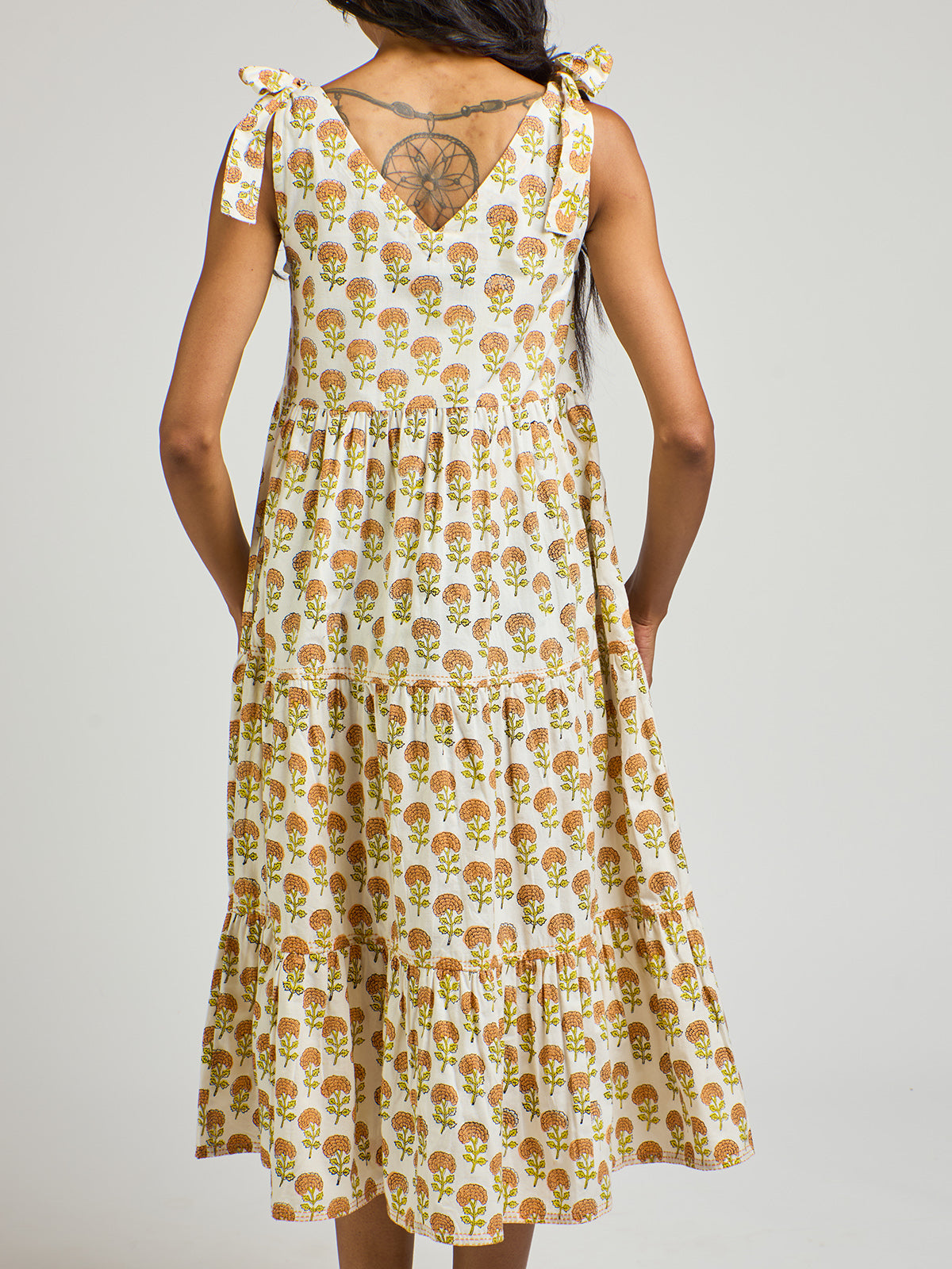 Lorelei Tiered Dress - Marigold