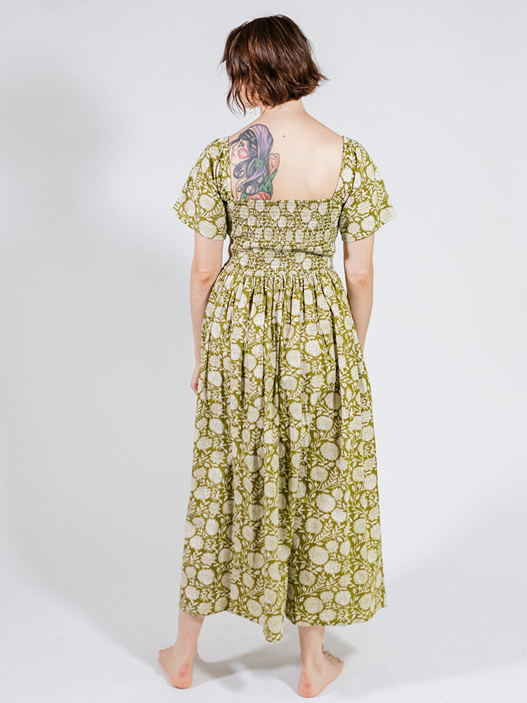 Teddy Midi Dress - Pear Floral
