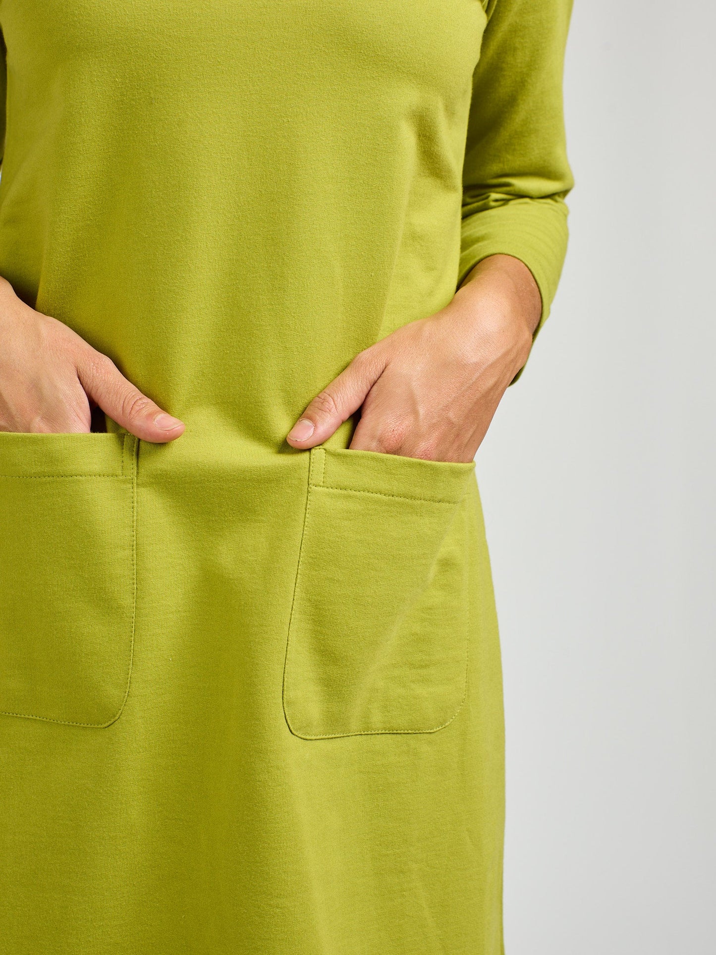 Sylvan Shift Dress - Loop Knit Moss